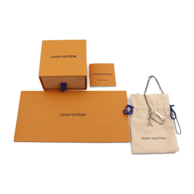 LOUIS VUITTON Collier Charm For Gentlemen Necklace MP2084 Metal Silver - Logoexplore - Image 9