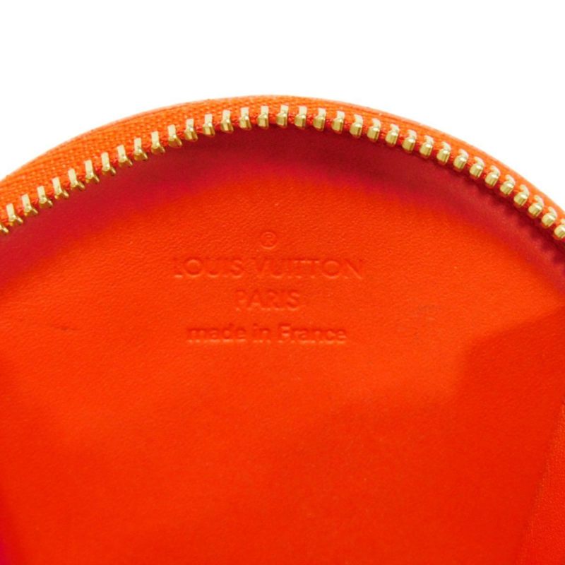 LOUIS VUITTON Coin Case Porte Monet Chapeau Embossed Patent Monogram Vernis Rose Orange Sunset M93691 Women's Wallet - Logoexplore - Image 6