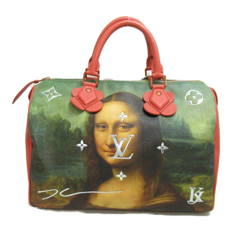 LOUIS VUITTON Da Vinci Speedy 30 Handbag Pink Masters collection PVC coated canvas M43372 - Logoexplore - Image 3