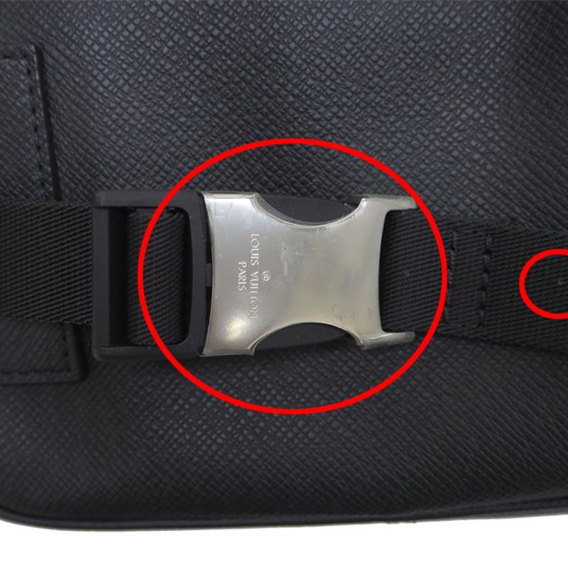 Louis Vuitton Bumback Outdoor Body Bag Taiga Black M33438 Waist Pouch Men's - Logoexplore - Image 8