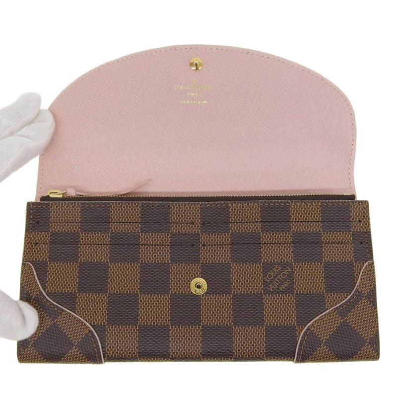 Louis Vuitton Damier Portefeuille Long Wallet with Kaisahock Pink Rose Ballerine N61227 - Logoexplore - Image 3