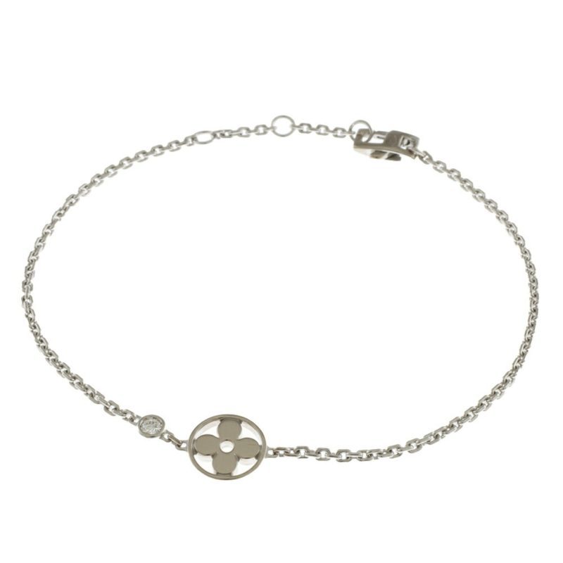 Louis Vuitton Brasserie Sun Blossom Bracelet 18K K18 White Gold Diamond Women's - Logoexplore