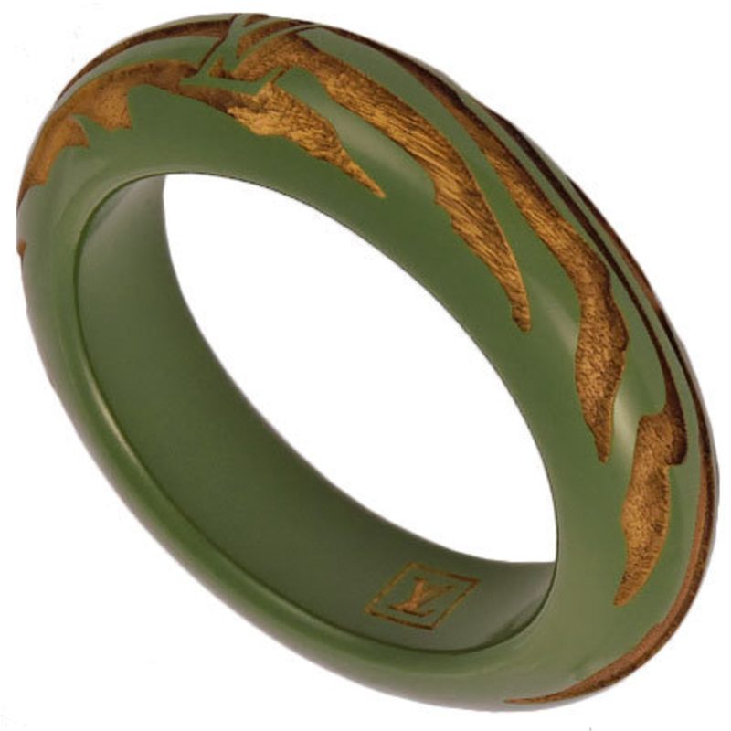 Louis Vuitton Brasserie Leo Monogram Bangle Green Wood - Logoexplore - Image 3