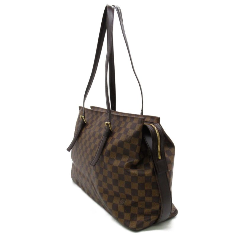LOUIS VUITTON Chelsea Tote Bag Brown Ebene Damier PVC coated canvas N51119 - Logoexplore - Image 3