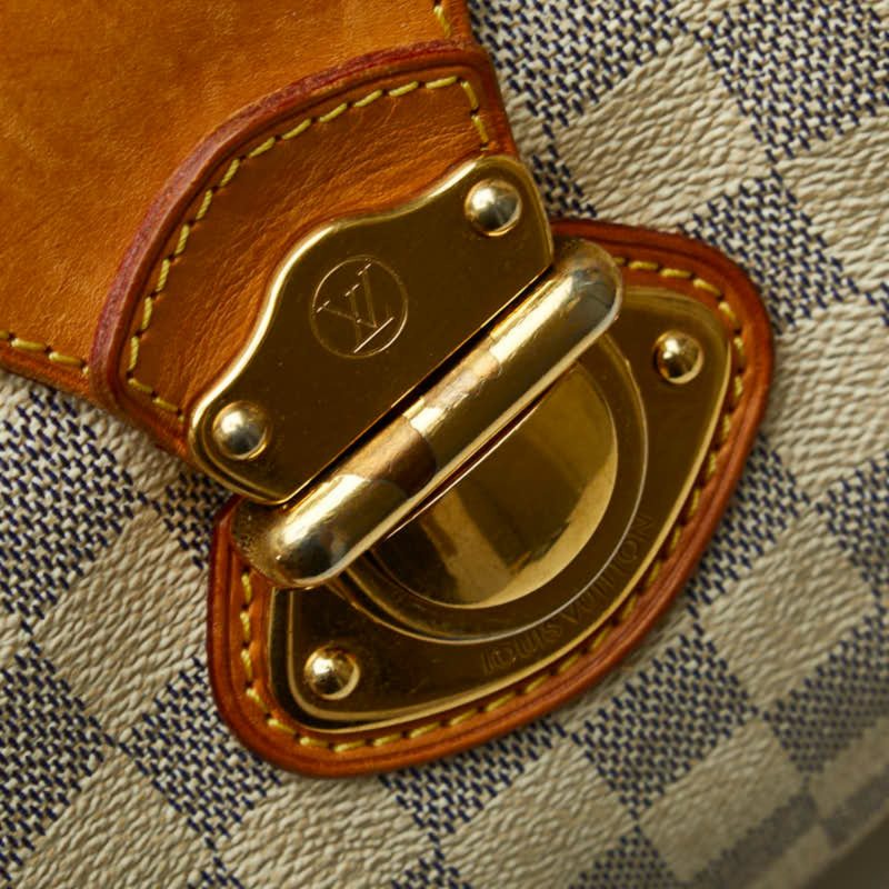 LOUIS VUITTON Damier Azur Streza PM Handbag Tote Bag N42220 White PVC Leather Ladies - Logoexplore - Image 7