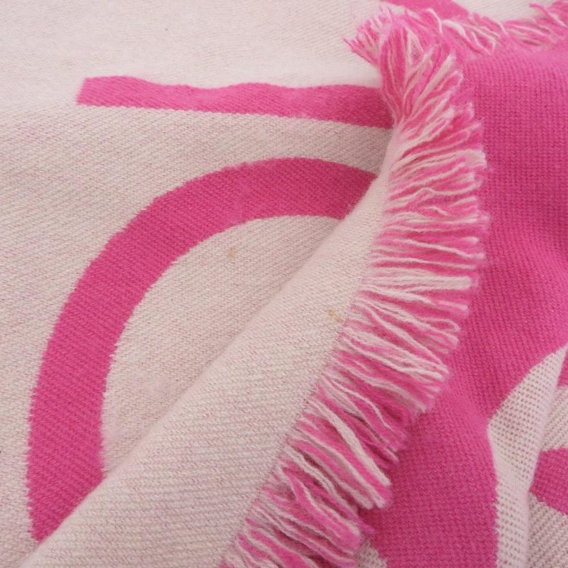LOUIS VUITTON Escharpet Team Scarf Cashmere Wool Pink M71586 - Logoexplore - Image 7