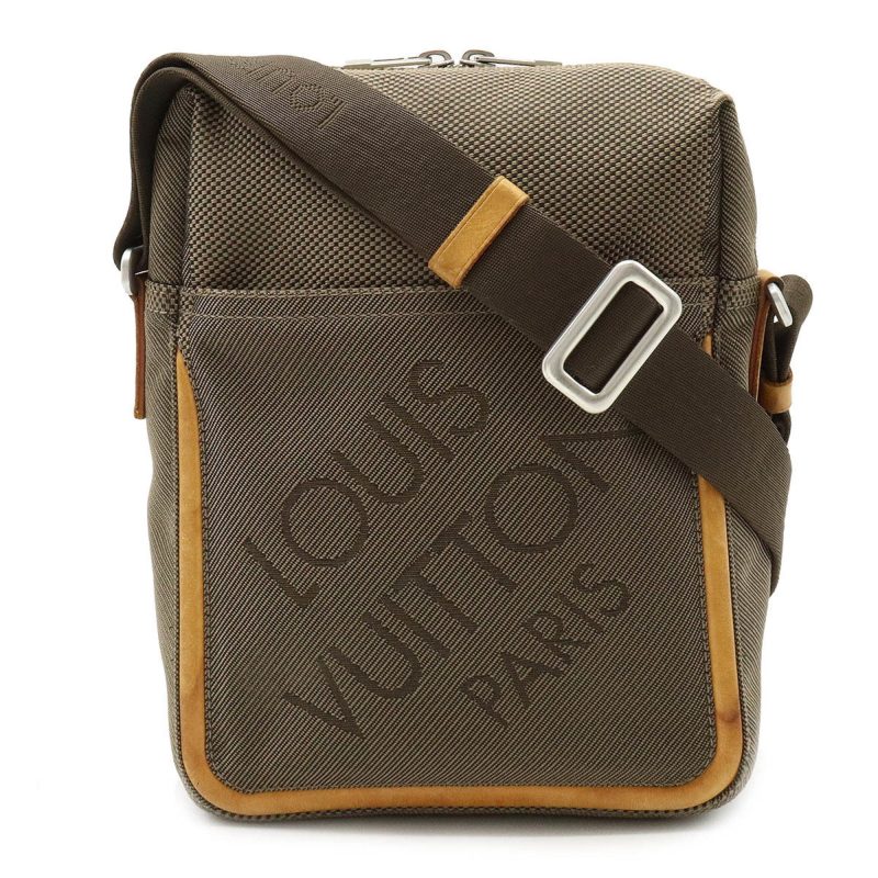 LOUIS VUITTON Damiergeant Citadin Shoulder Bag Canvas Tail Khaki M93040 - Logoexplore