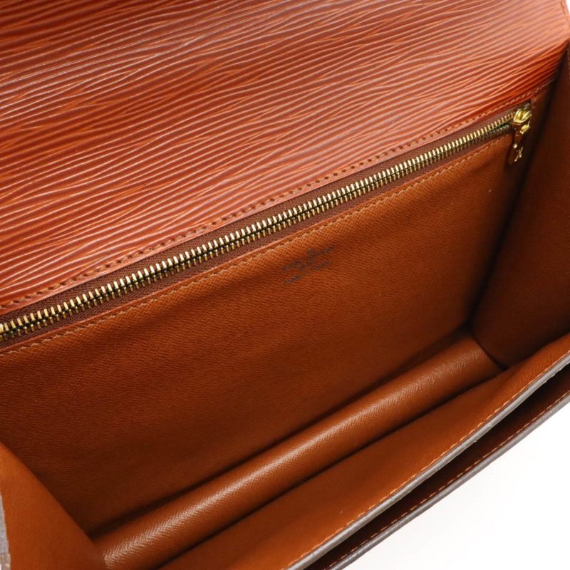 LOUIS VUITTON Epi Monceau Handbag Second Bag Shoulder Brown Kenya M52123 - Logoexplore - Image 5