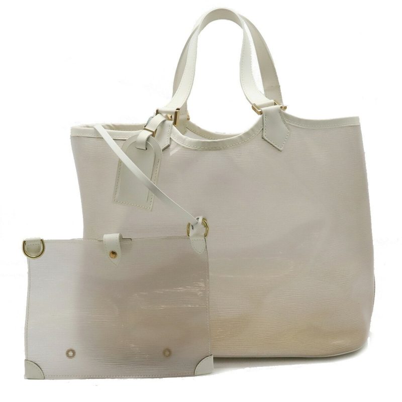 LOUIS VUITTON Epiplage Lagoon Bay Tote Bag Vinyl Leather Coconut Clear Gold M92151 - Logoexplore