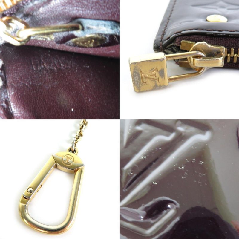 LOUIS VUITTON coin case key monogram verni pochette cre patent leather amaranto gold unisex M93518 - Logoexplore - Image 5