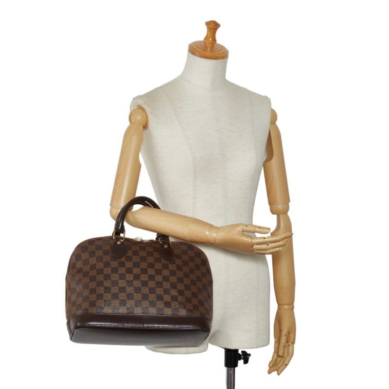 LOUIS VUITTON Damier Alma Handbag N51131 Brown PVC Leather Women's - Logoexplore - Image 9