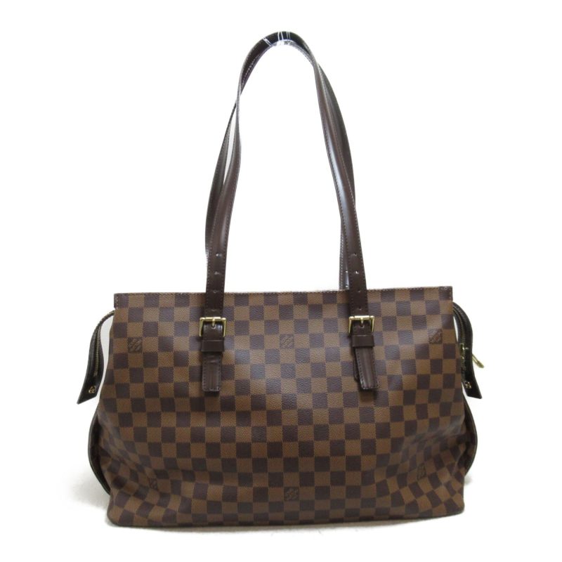 LOUIS VUITTON Chelsea Tote Bag Brown Ebene Damier PVC coated canvas N51119 - Logoexplore - Image 2