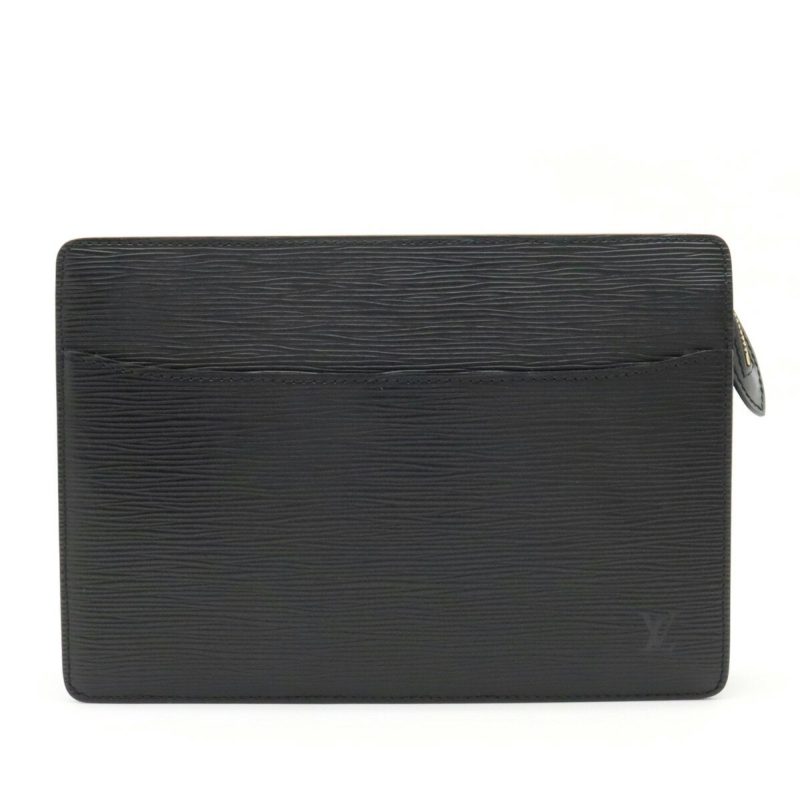LOUIS VUITTON Epi Pochette Homme Second Bag Clutch Noir Black M52522 - Logoexplore
