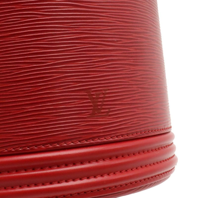 LOUIS VUITTON Epi Cannes Handbag Vanity Bag Leather Red Castilian M48037 - Logoexplore - Image 9