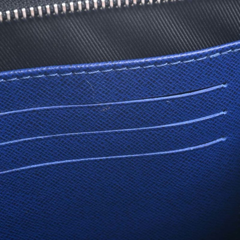 LOUIS VUITTON Eclipse Taigarama Pochette Voyage MM Clutch Bag Second M30423 Blue Men's - Logoexplore - Image 7