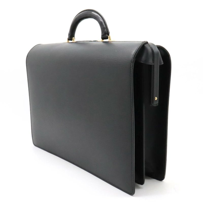 LOUIS VUITTON Epi Serviette Fermoir Bag Leather Noir Black Key Missing M54352 - Logoexplore - Image 2