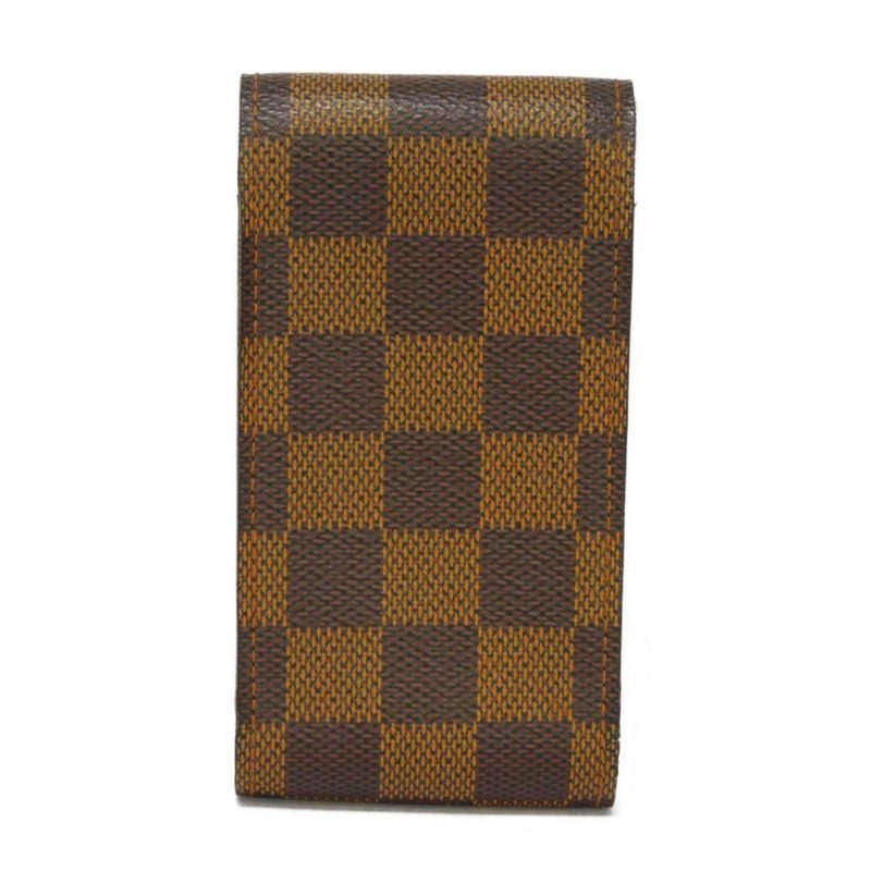 LOUIS VUITTON Cigarette Case Etuit Logo Brown Flap Type Damier Ebene N63024 Men's Women's - Logoexplore - Image 3