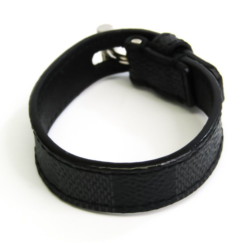 Louis Vuitton Damier Graphite Brass Recuff M6690E Damier Graphite Bracelet Damier Graphite - Logoexplore - Image 2
