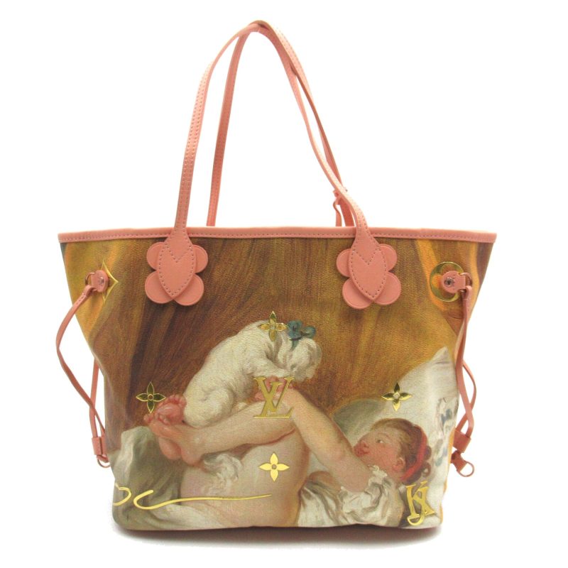 LOUIS VUITTON Fragonard Neverfull MM Pink Brown Masters collection PVC coated canvas M43319 - Logoexplore - Image 3