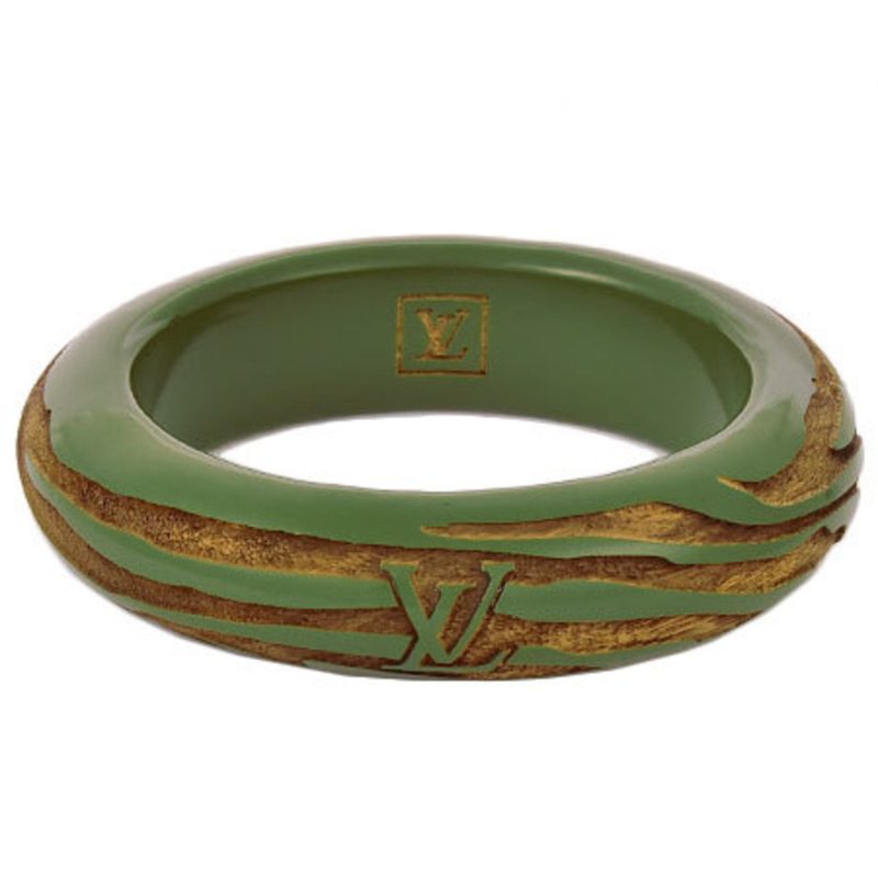 Louis Vuitton Brasserie Leo Monogram Bangle Green Wood - Logoexplore