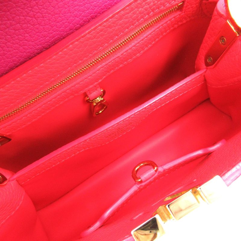 LOUIS VUITTON CapucineBB Pink Taurillon Clemence Leather leather M90294 - Logoexplore - Image 7