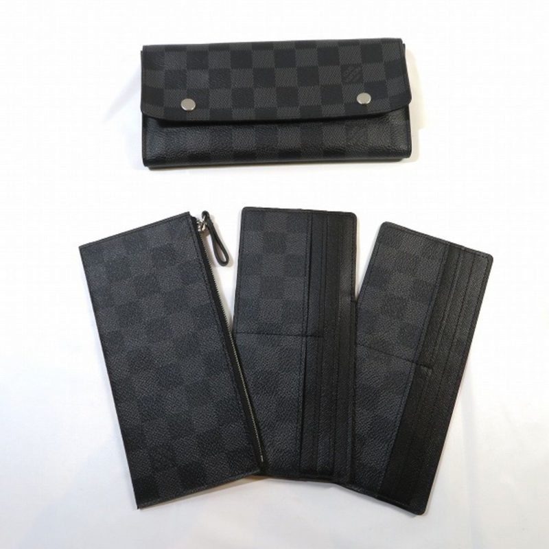 LOUIS VUITTON Damier Portefeuille Long Modular N63084 Graphite Wallet Men's - Logoexplore - Image 6