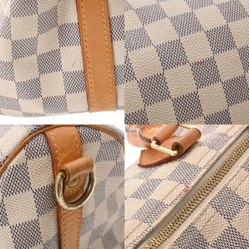 LOUIS VUITTON Damier Azur Speedy Bandouliere 30 Made in USA White N41001 Women's Handbag - Logoexplore - Image 9