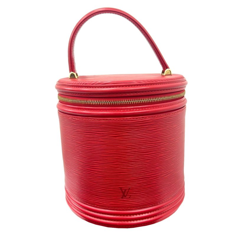 LOUIS VUITTON Cannes Vanity Bag Handbag Epi Leather M48037 AS0936 Red Ladies - Logoexplore