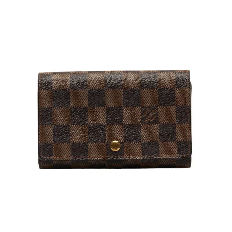 LOUIS VUITTON Damier Portomone Vietresor Bifold Wallet N61730 Brown PVC Leather Women's - Logoexplore