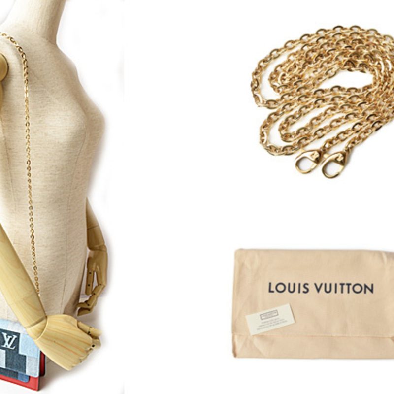 Louis Vuitton Chain Wallet Shoulder Bag LOUIS VUITTON FLORE CHAIN WALLET M69036 Denim Monogram - Logoexplore - Image 9