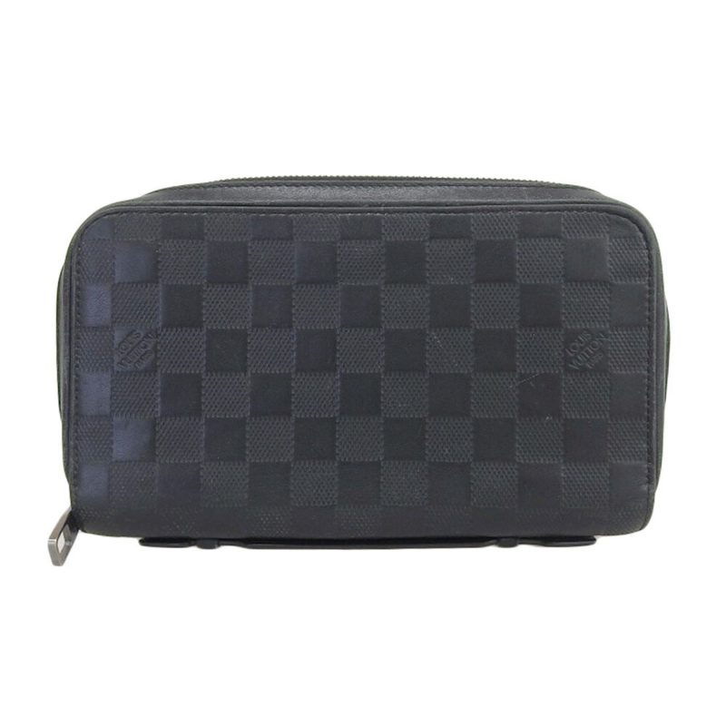LOUIS VUITTON Damier Anfini Zippy XL Pouch Bag Onyx N61254 - Logoexplore