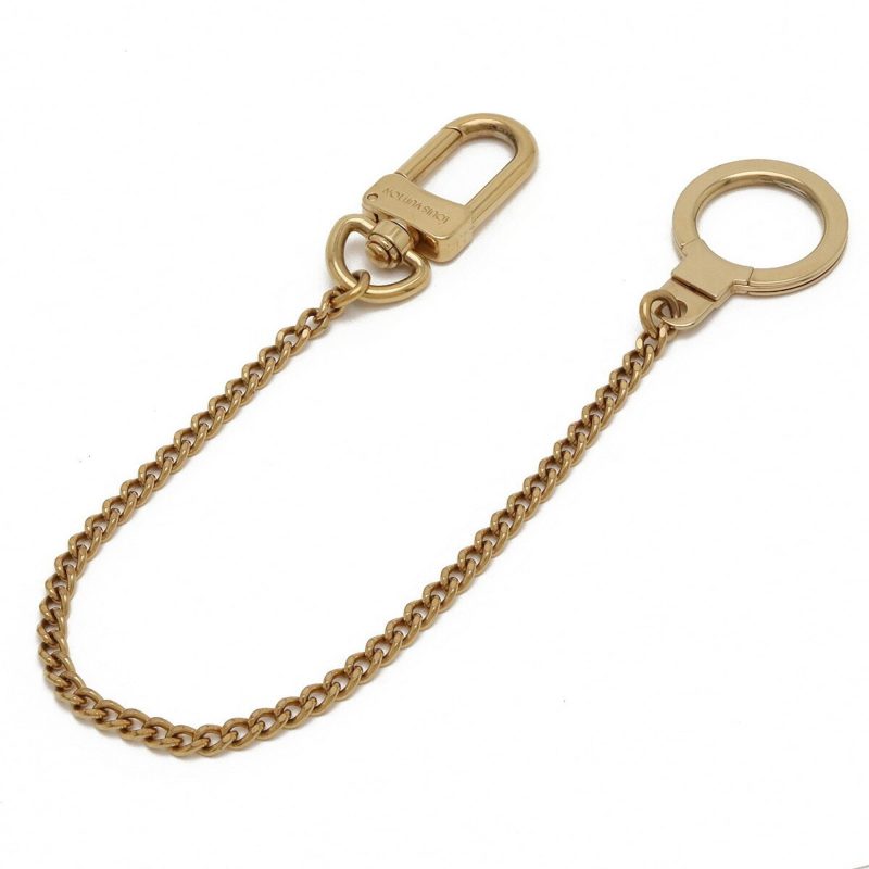 LOUIS VUITTON Chenne Anocre Keychain Keyring Gold GP M58021 - Logoexplore