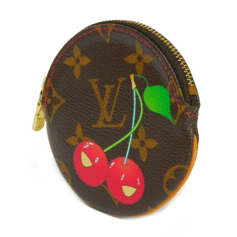 LOUIS VUITTON Coin Case Portomone Ron Takashi Murakami Marc Jacobs Round Purse Wallet Monogram Cherry Rouge M95043 Men's Women's - Logoexplore - Image 2