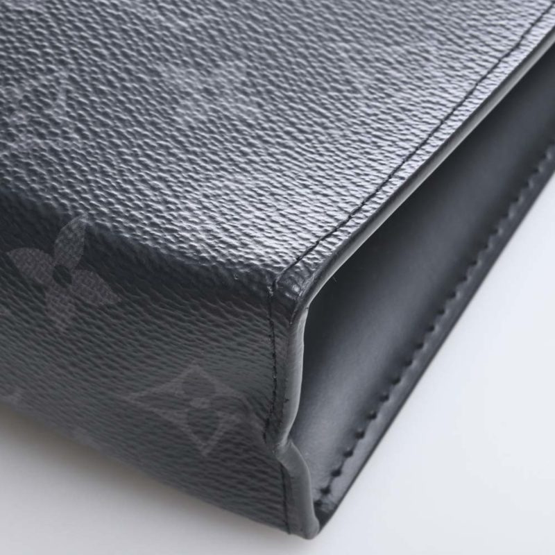 LOUIS VUITTON Eclipse Pochette Voyage MM Clutch Bag Pouch M61692 Black Men's - Logoexplore - Image 4