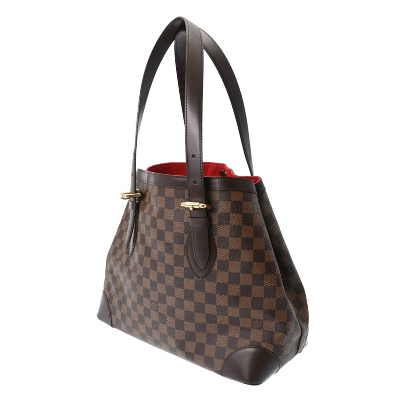 LOUIS VUITTON Damier Hampstead MM Brown N51204 Women's Canvas Handbag - Logoexplore - Image 2