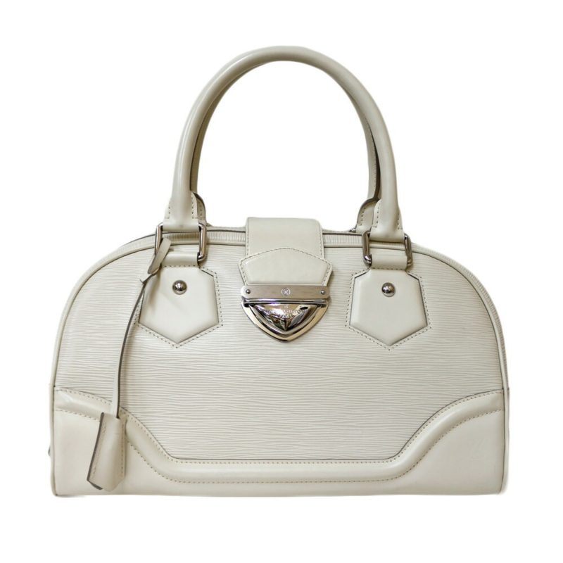 LOUIS VUITTON Bowling Montaigne GM Epi Shoulder Bag Leather M5931J White Ladies - Logoexplore