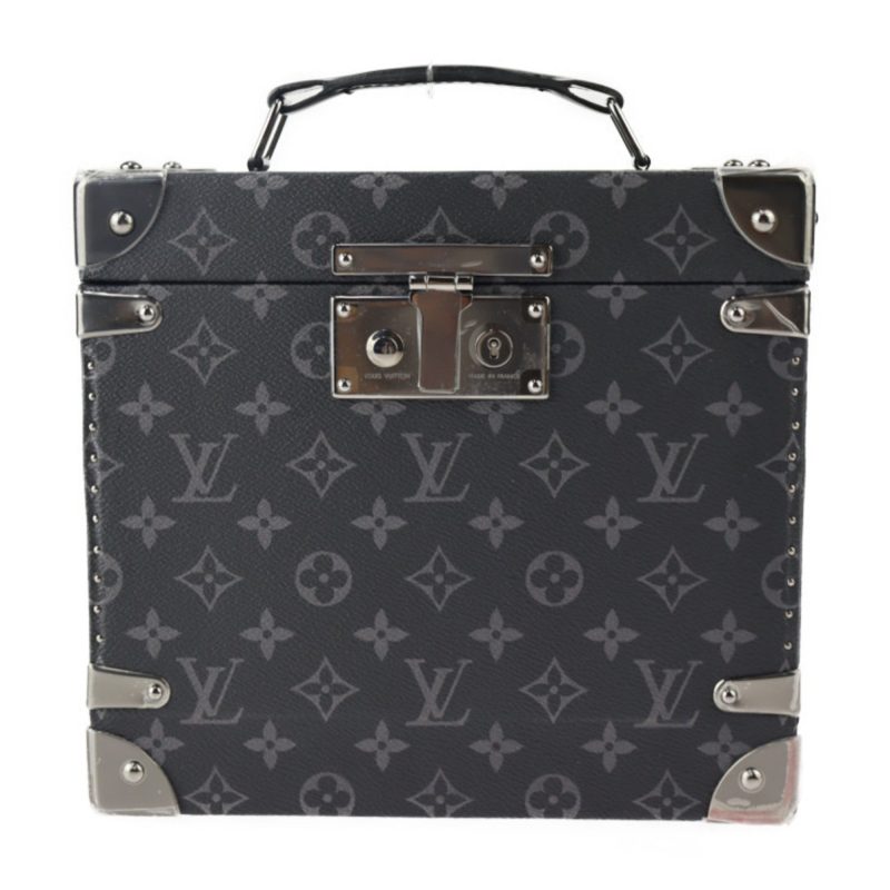 LOUIS VUITTON Fragrance Box Other Bag M20078 Monogram Eclipse Leather Black Silver Hardware Trunk Vanity - Logoexplore