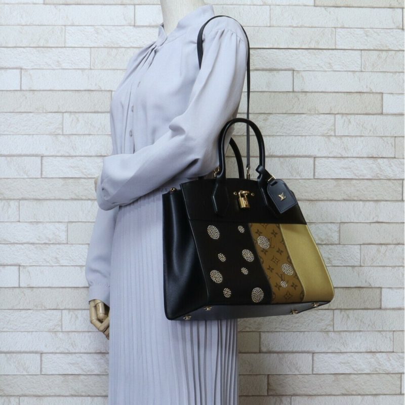 LOUIS VUITTON City Steamer MM Monogram Reverse Shoulder Bag Calf M43406 Black Women's - Logoexplore - Image 2