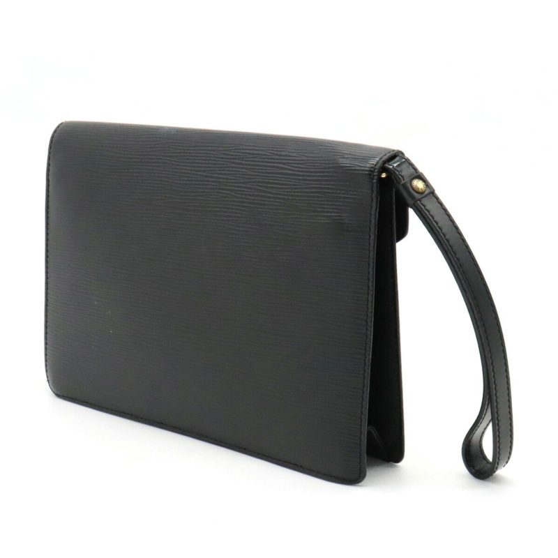 LOUIS VUITTON Epi Pochette Serie Dragonne Second Bag Noir Black Key Missing M52612 - Logoexplore - Image 2