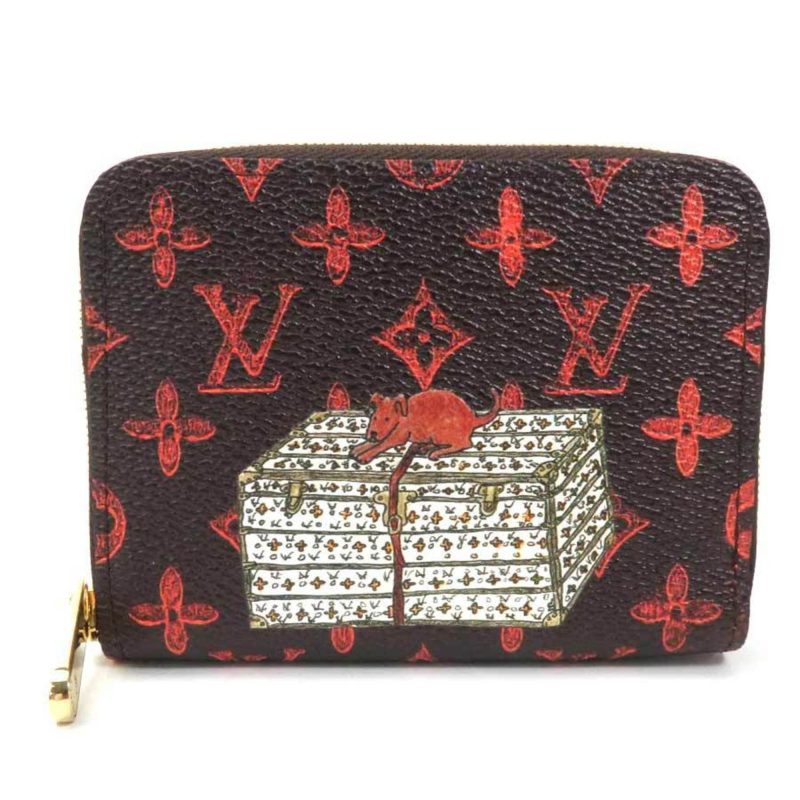 Louis Vuitton Coin Purse Card Case Catgram Grace Coddington Collaboration Zippy Marron Transformed Monogram Canvas Ladies M63883 - Logoexplore