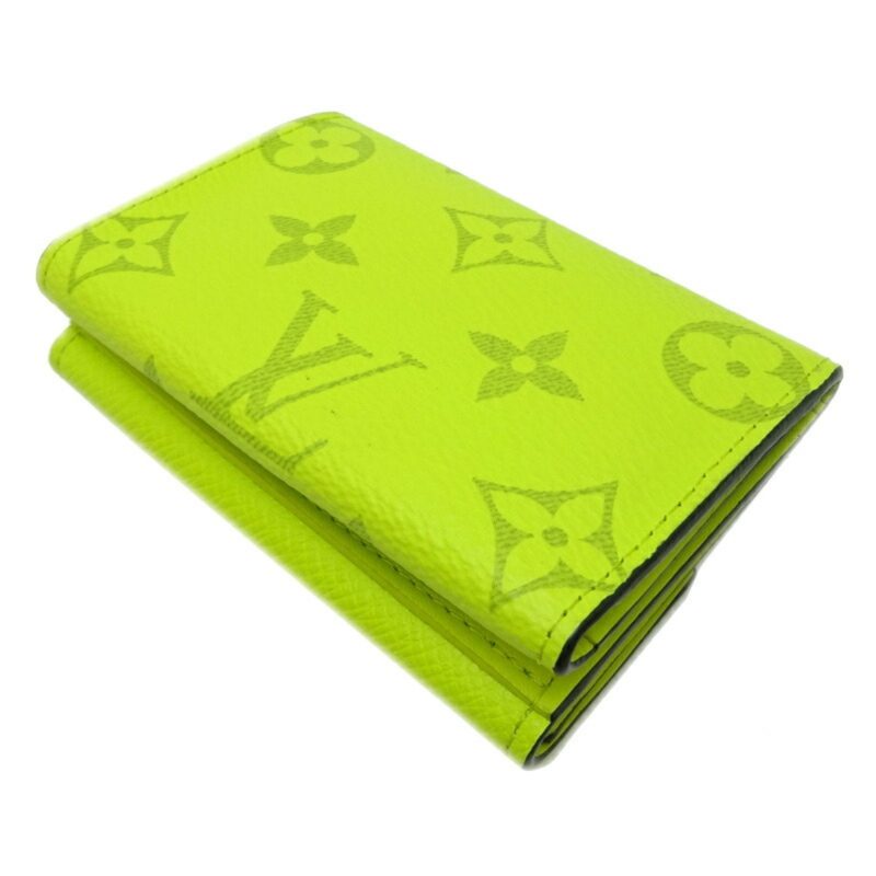 LOUIS VUITTON Discovery Women's/Men's Tri-fold Wallet M67629 Taigarama Jaune [Yellow] - Logoexplore - Image 4