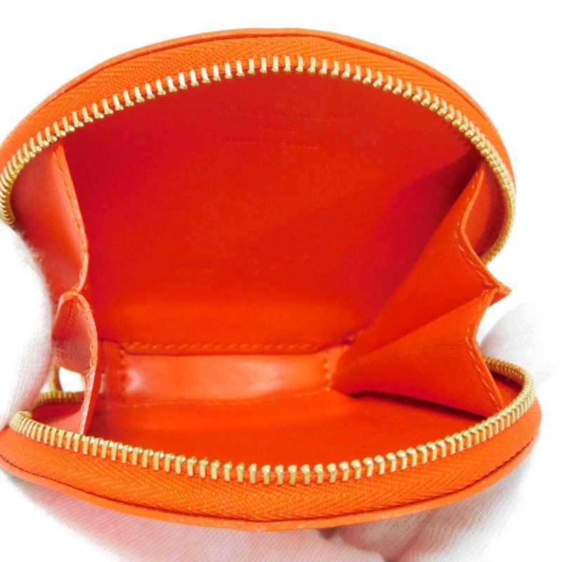 LOUIS VUITTON Coin Case Porte Monet Chapeau Embossed Patent Monogram Vernis Rose Orange Sunset M93691 Women's Wallet - Logoexplore - Image 5