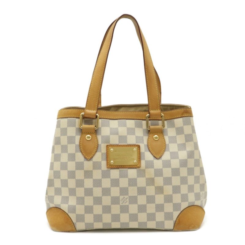 LOUIS VUITTON Damier Azur Hampstead PM Handbag Tote Bag Shoulder Thoth N51207 - Logoexplore