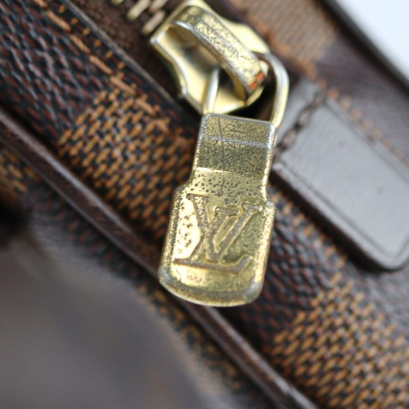 LOUIS VUITTON Bumbag Brooklyn Waist Bag N41101 Damier Canvas Ebene Gold Hardware Bronze Body Vuitton - Logoexplore - Image 7
