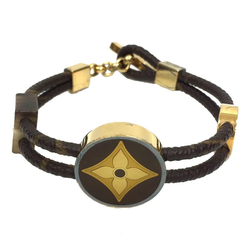 Louis Vuitton bracelet brasserie fleur M65441 brown x gold M size - Logoexplore