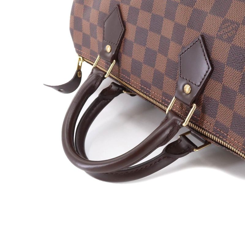 LOUIS VUITTON Damier Speedy 30 Hand Bag Ebene N41531 Brown Gold Hardware - Logoexplore - Image 5