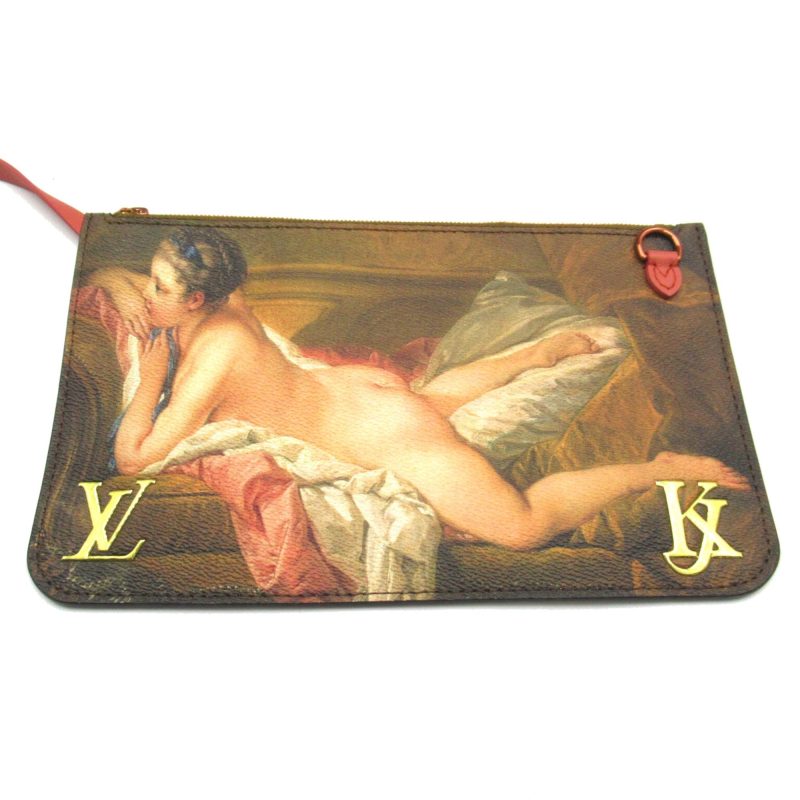 LOUIS VUITTON BOUCHER Neverfull MM Pink Beige Poppy petal Masters collection PVC coated canvas M43357 - Logoexplore - Image 6