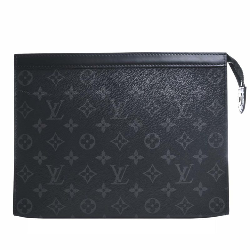 LOUIS VUITTON Eclipse Pochette Voyage MM Clutch Bag Pouch M61692 Black Men's - Logoexplore