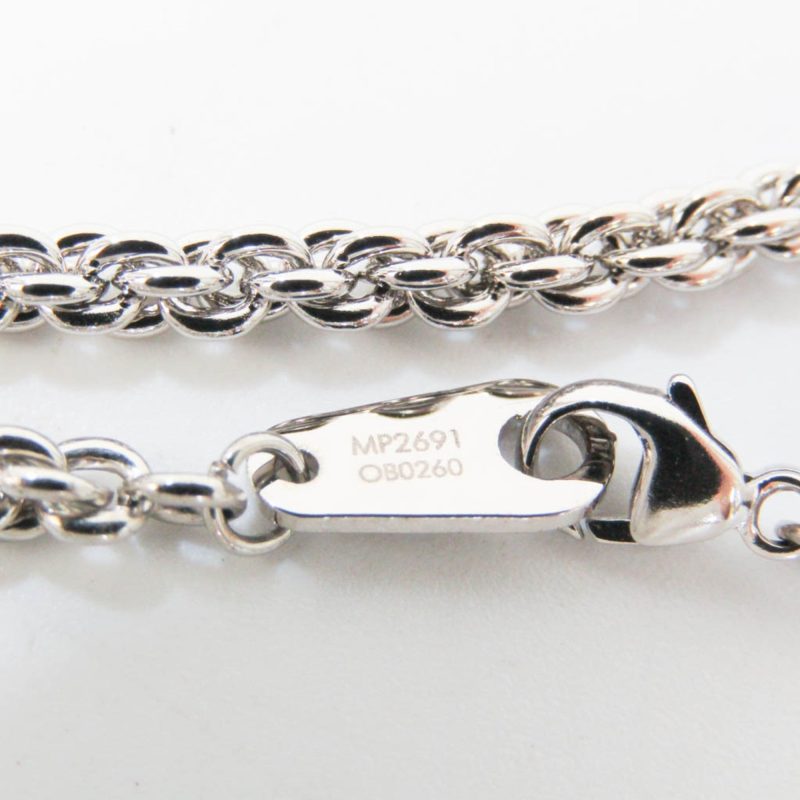 LOUIS VUITTON Colliersquard LV Strass MP2691 Metal,Rhinestone Men,Women Pendant Necklace [Silver] - Logoexplore - Image 7