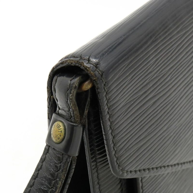 LOUIS VUITTON Epi Pochette Serie Dragonne Second Bag Noir Black Key Missing M52612 - Logoexplore - Image 4